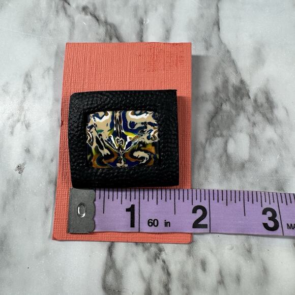 Handmade Polymer Clay Necklace & Brooch Abstract Design Artisan Folk Art Lot 2 - Picture 8 of 11